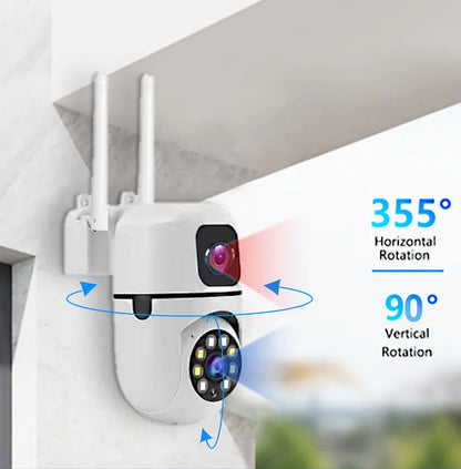 Dual-Lens Cameras Smart 2MP+2MP Wireless Wifi Network Indoor Camera 360 Security Ip Indoor Dual Lens  Cctv Camera