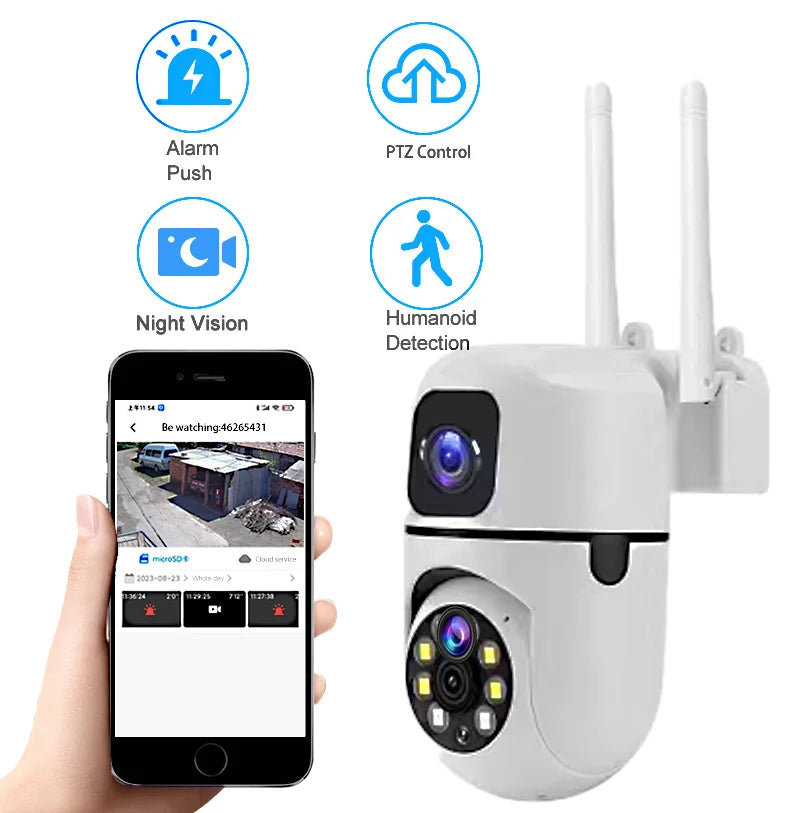 Dual-Lens Cameras Smart 2MP+2MP Wireless Wifi Network Indoor Camera 360 Security Ip Indoor Dual Lens  Cctv Camera