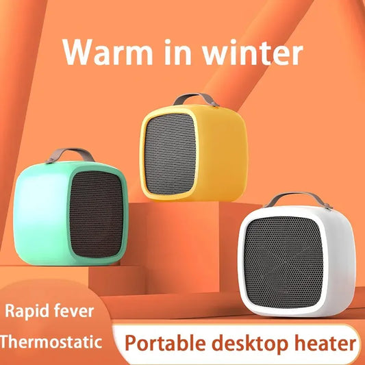 Portable Small Space 500W Heater Fast Heating Lightweight Desktop Warm Air Heater Indoor Office Household Warmer Fan